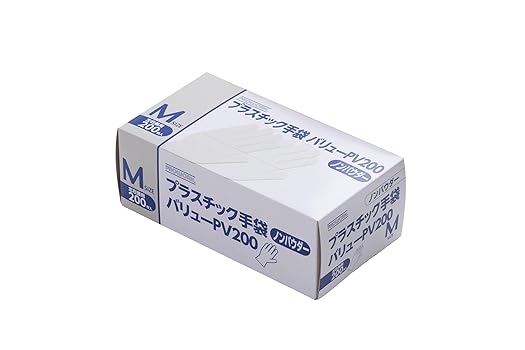 プラスチックグローブ NPVグローブ Sサイズ200枚入20箱 ファーストレイト NPVグローブ PLUS 粉無し M 200枚 FR-6016 1箱